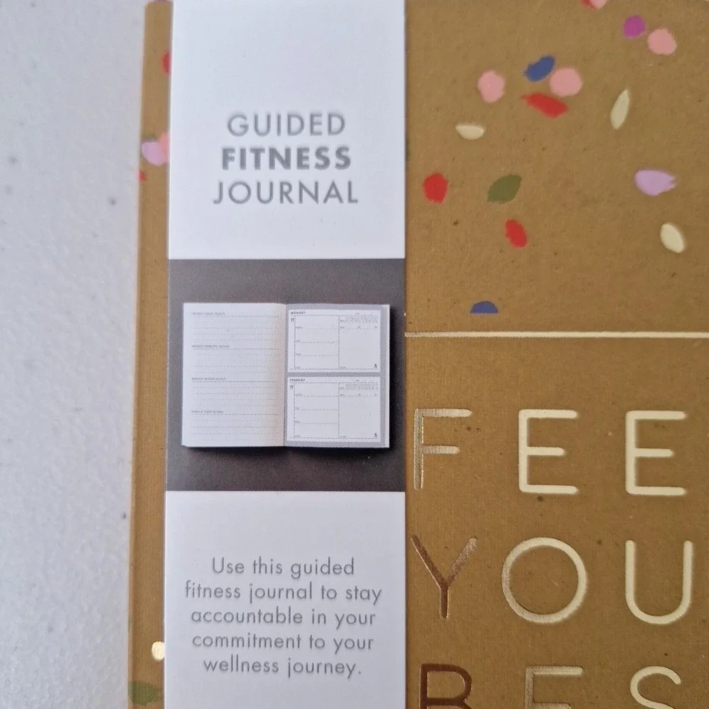 Guided FITNESS JOURNAL Softback Weekly Planner Undated Log Book Gym Food NEW